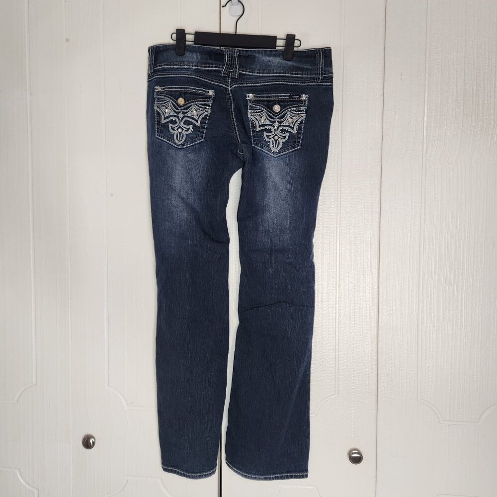 Angels Jeans Y2K 2000s Flare Super Low Rise Jeans - Picture 4 of 12